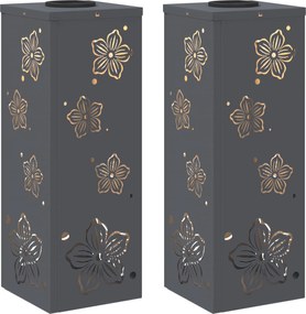 vidaXL Lumină LED Solară pentru Alei 2 pcs Antracit