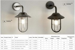 Aplica de exterior stil traditional IP44 Toronto 3291SS SRT