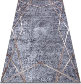 MIRO 51233.809 covor lavabil Geometric anti-alunecare - gri - SECUNDAR-COTATI PRODUSUL
