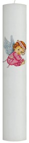 Lumanare Botez Ingeras Roz 4,5 cm, 30 cm