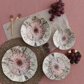 Set veselă 24 piese multicolor/porțelan