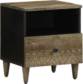 vidaXL Noptiera gri deschis 40x33x46 cm lemn masiv de mango