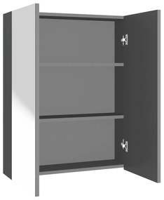 331529 vidaXL Dulap de baie cu oglindă, antracit, 60x15x75 cm, MDF