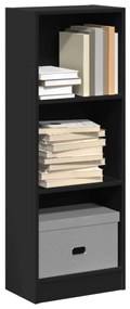 857775 vidaXL Bibliotecă, negru, 40x24x109 cm, lemn prelucrat