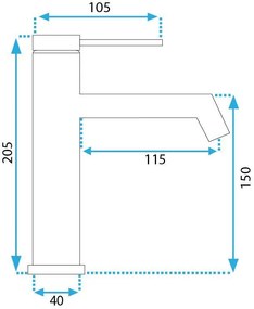 Baterie Foss argintiu periat H20,5 cm