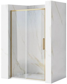 Rea Rapid Slide usi de dus 140 cm culisanta auriu periat sticla transparenta REA-K8591