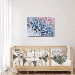 Tablou pe sticlă cu copaci înzăpeziți (70x50 cm)