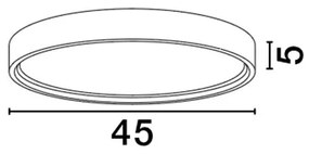 Plafoniera LED dimabila design circular OLAF neagra 45cm
