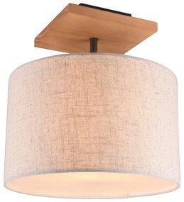 Plafonieră gri deschis cu abajur textil Elmau – Trio