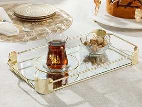 Strălucire  metal  tavă Transparent