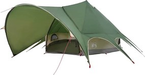 vidaXL Cort Teepee pentru 9 Persoane Verde și gri 600 x 600 x 347 cm