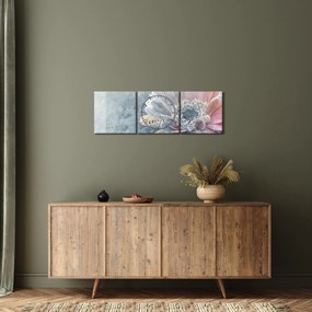 Tablou - Floare de iarnă (cu ceas) (90x30 cm)