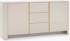 Comodă cu sertare Sorrenti 168 cm - cașmir / auriu