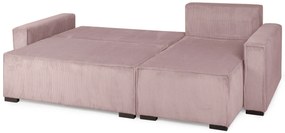 Coltar extensibil cu taburet SMART SET, roz deschis