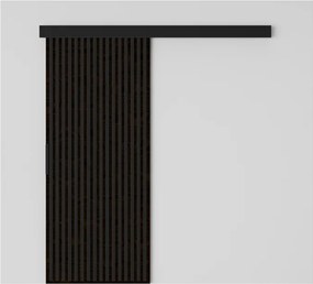 Ușă glisantă Perion – 86x1.6x205 cm – Wenge / Negru
