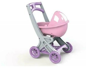 Carucior, MyKids, Pentru papusa, Cu cos , 57x38x33 cm, 3 ani+, Roz/Violet