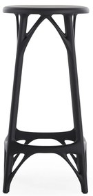 Scaun pentru bar A.I. STOOL LIGHT, î. 65 cm, negru - Kartell