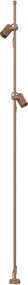 Stalp iluminat exterior decorativ cu tarus IP65 ARCO maro 24V