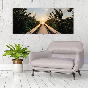 Tablou - drum spre soare (120x50 cm)