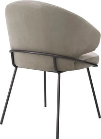 Scaun tapitat design LUX Kinley, catifea savona greige 115875 HZ