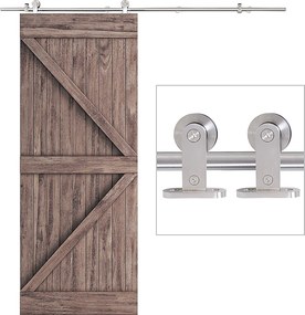 Pista pentru usa glisanta HOMCOM din otel cu kit de montare | Aosom RO