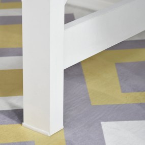 HOMCOM, Birou de Studiu, Stil Modern, MDF, Metal, 105x50x76 cm, Alb | Aosom Romania