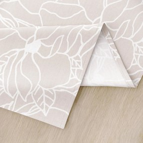 Goldea suporturi farfurii 100% bumbac - flori albe pe bej deschis - 2 buc 30 x 40 cm