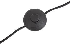 Lampă de podea de design neagră cu sticlă fumurie - Ana