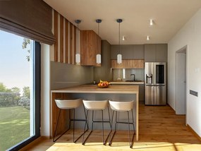 Pendul din metal gri deschis Nimes