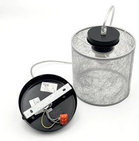 Pendul pe cablu ROSA 1xE27/60W/230V negru/gri