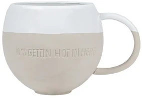 Cana de ceramica bej "IT´S GETTIN"