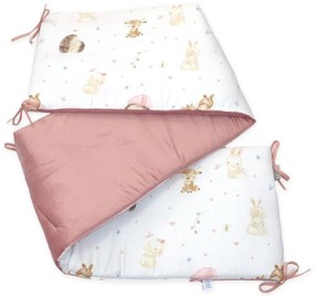 Aparatoare laterala patut, 2 fete, Sweet velvet rose, 180 x 35 cm