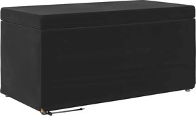 vidaXL Taburet Negru 81 x 41 x 40 cm Catifea și lemn stratificat