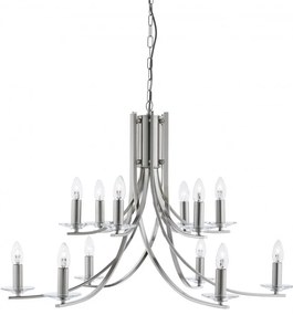 Lustra moderna casa scarii design argintiu Ascona 12L 41612-12SS SRT