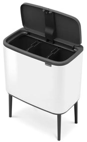 Coș de gunoi alb de reciclat/cu senzori de atingere din oțel 33 l Bo Touch Bin – Brabantia