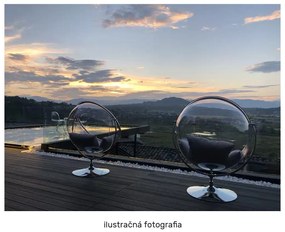 Fotoliu balansoar suspendat Belgica 2 (transparent + auriu + gri) . 1116273