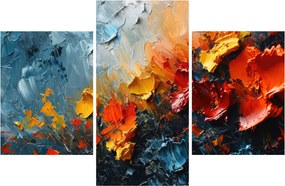Tablou - Pictură abstractă de flori III. (90x60 cm)