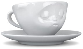 Ceașcă din porțelan pentru cafea 58products Kiss, 200 ml, alb