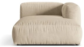 Modul pentru canapea modulară bej cu tapițerie din catifea (cu colț pe partea dreaptă) Martina – Micadoni