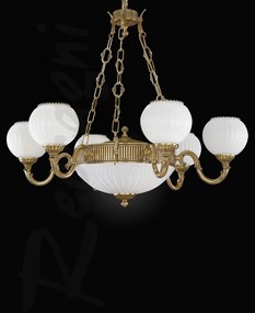 Candelabru clasic din alama 6+2 design italian 9350