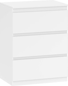 HOMCOM Comodă cu 3 sertare, pentru living, dormitor, hol, PAL, Alb | Aosom Romania