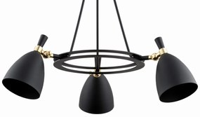 Lustra cu 3 spoturi design modern CHARLOTTE negru