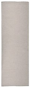 vidaXL Covor de exterior, gri taupe, 80x250 cm, țesătură plată