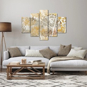 Tablou - Vintage perete cu flori (150x105 cm)