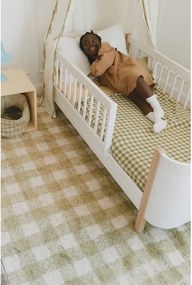 Covor pentru copii verde lavabil/țesut manual din bumbac 90x120 cm Vichy – Lorena Canals