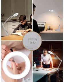 Lampă LED dimabilă de masă cu lupă LED/12W/5V 3000/4200/6000K alb Brilagi