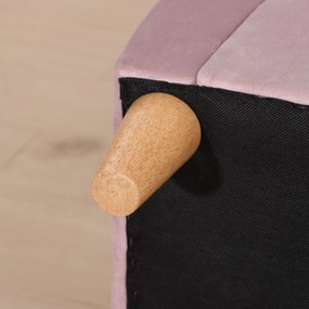 HOMCOM Fotoliu pentru Copii din Material Textil cu Efect de Catifea Roz, cu Spătar în Formă de Coroană, 50.2x41.9x57.8 cm | Aosom Romania