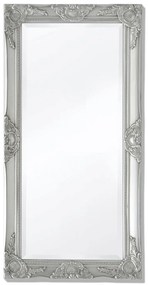 vidaXL Oglindă verticală in stil baroc, 100 x 50 cm, argintiu