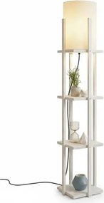 Lampadar cu rafturi NORA 1xE27/40W/230V alb
