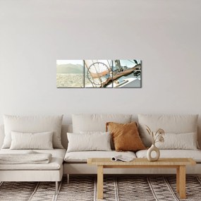 Tablou - Yacht (cu ceas) (90x30 cm)